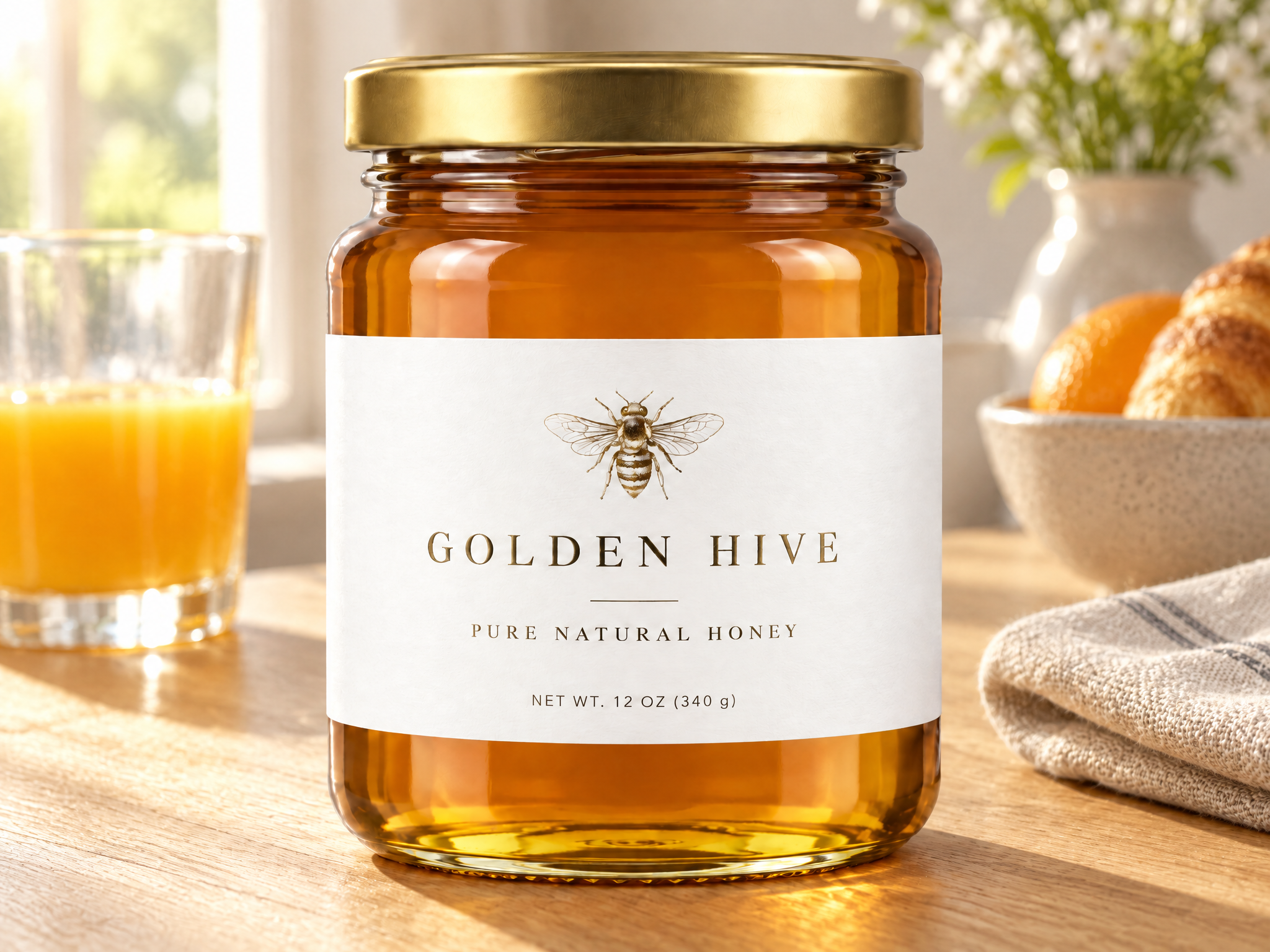 Product photo moved from white background onto a sunlit breakfast table