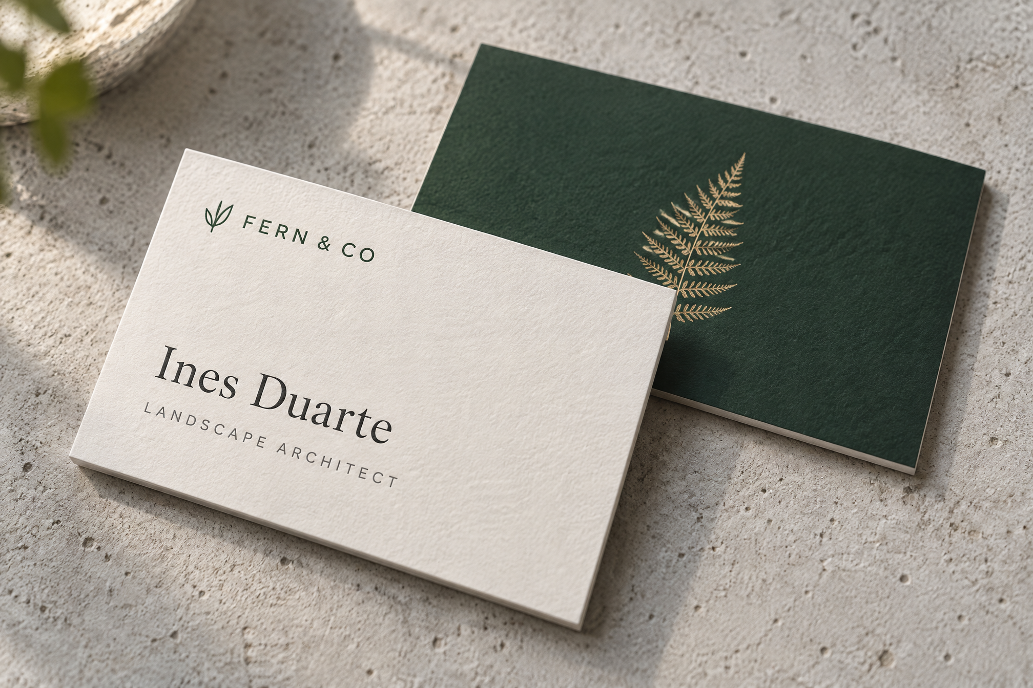 GPT Image 2.5 Sunburst example of overlapping green business cards