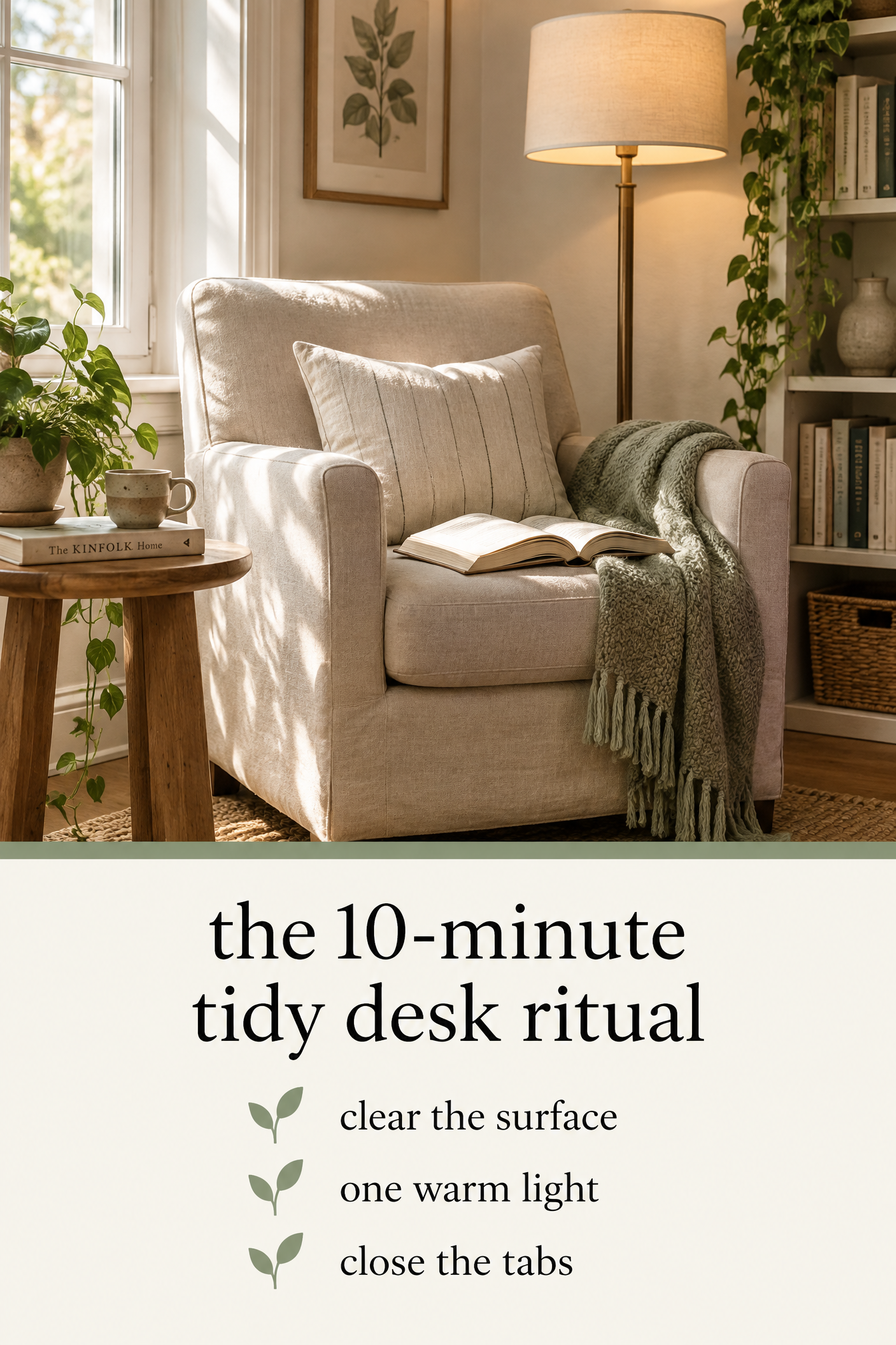 GPT Image 2.5 Sunburst example of a cozy home office Pinterest pin